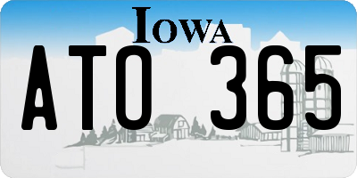 IA license plate ATO365