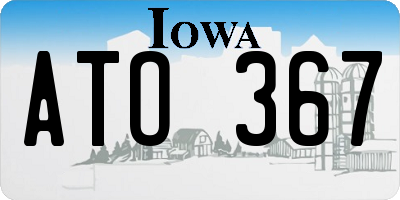IA license plate ATO367