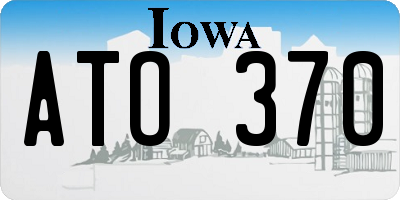 IA license plate ATO370