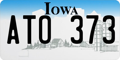 IA license plate ATO373