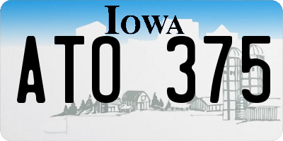 IA license plate ATO375