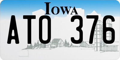 IA license plate ATO376