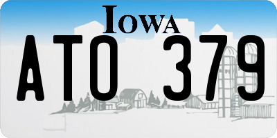 IA license plate ATO379