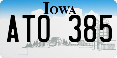 IA license plate ATO385