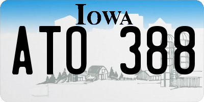 IA license plate ATO388