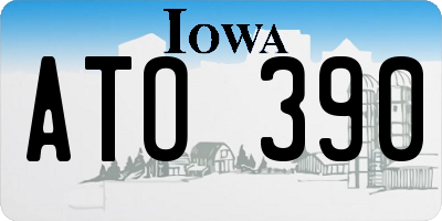 IA license plate ATO390