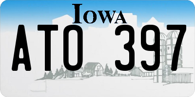 IA license plate ATO397