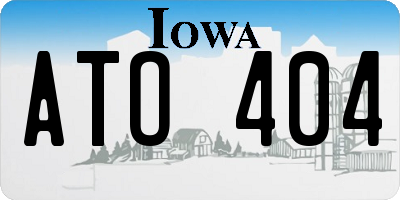IA license plate ATO404