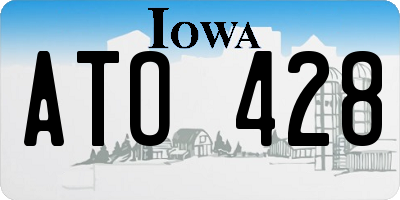 IA license plate ATO428