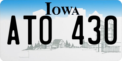 IA license plate ATO430