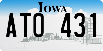 IA license plate ATO431