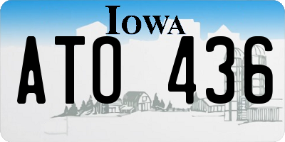 IA license plate ATO436