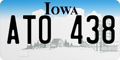 IA license plate ATO438