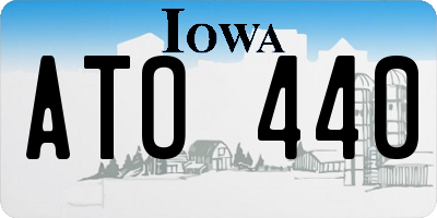 IA license plate ATO440