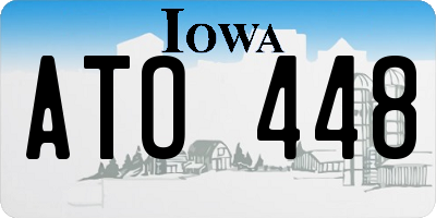 IA license plate ATO448