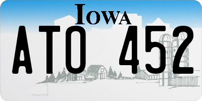 IA license plate ATO452