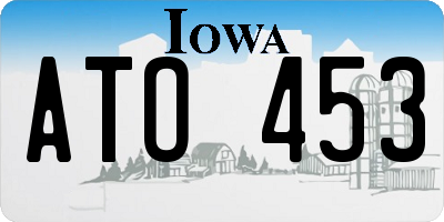 IA license plate ATO453