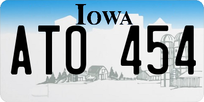 IA license plate ATO454