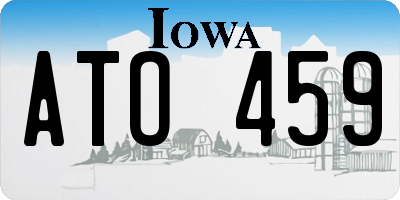 IA license plate ATO459