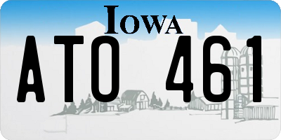 IA license plate ATO461