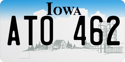 IA license plate ATO462
