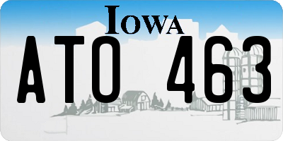 IA license plate ATO463