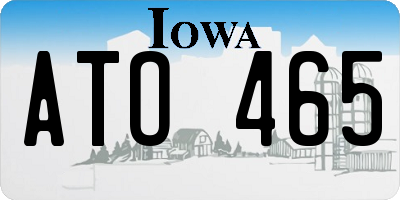 IA license plate ATO465