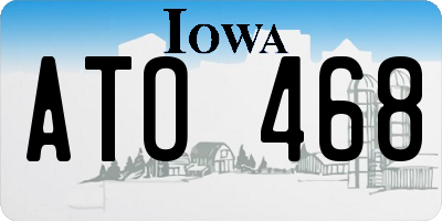 IA license plate ATO468