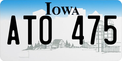 IA license plate ATO475