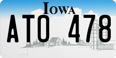 IA license plate ATO478