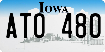 IA license plate ATO480