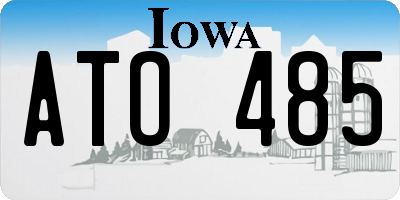 IA license plate ATO485