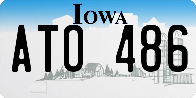 IA license plate ATO486