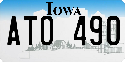 IA license plate ATO490