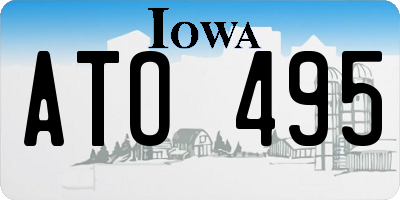 IA license plate ATO495