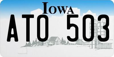 IA license plate ATO503