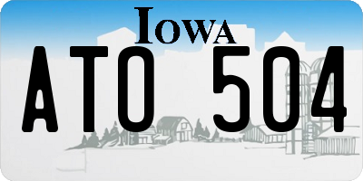 IA license plate ATO504