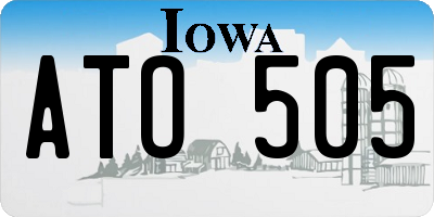 IA license plate ATO505