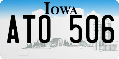 IA license plate ATO506