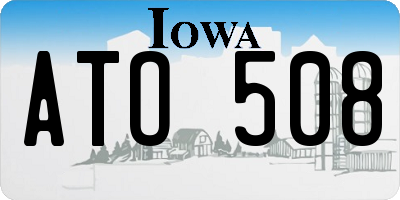 IA license plate ATO508