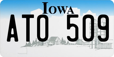 IA license plate ATO509