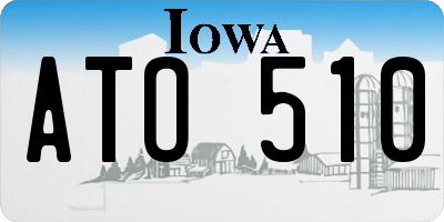 IA license plate ATO510