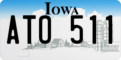 IA license plate ATO511