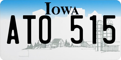 IA license plate ATO515