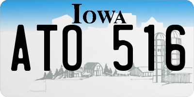 IA license plate ATO516