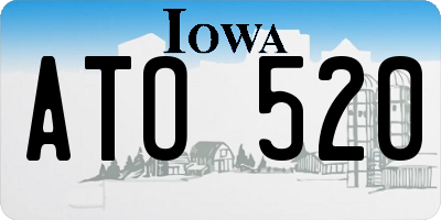 IA license plate ATO520
