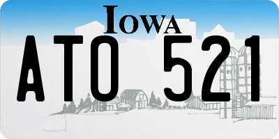 IA license plate ATO521