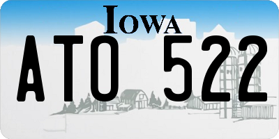 IA license plate ATO522