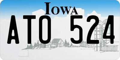 IA license plate ATO524