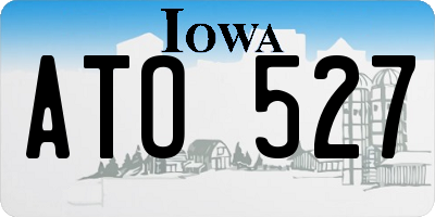 IA license plate ATO527